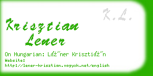 krisztian lener business card